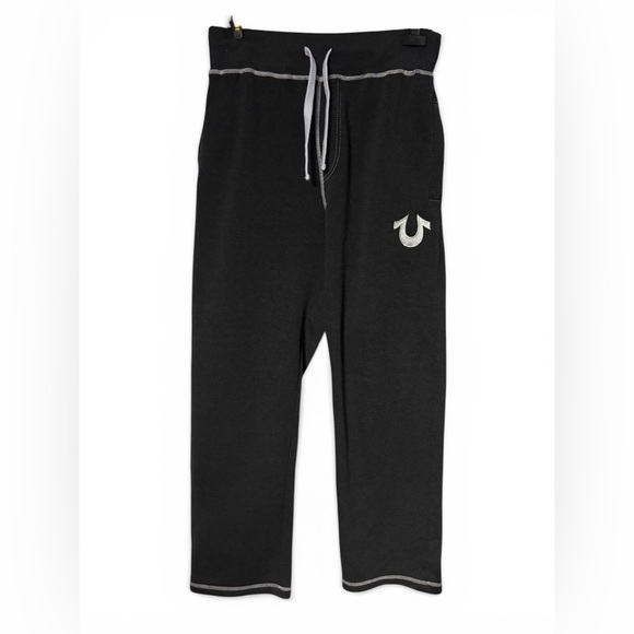 True Religion Other - True Religion Black Sweat Joggers with White Logo